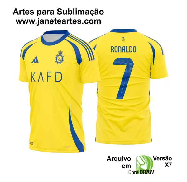 Arte Vetor Camisa Al-Nassr Titular 2023 - 2024