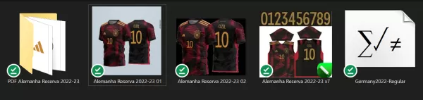 Arte Vetor Camisa Alemanha Reserva 2022-23 x7