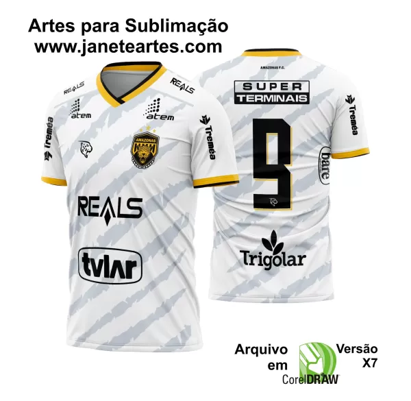Arte Vetor Camisa Amazonas FC Reserva 2023 - 2024