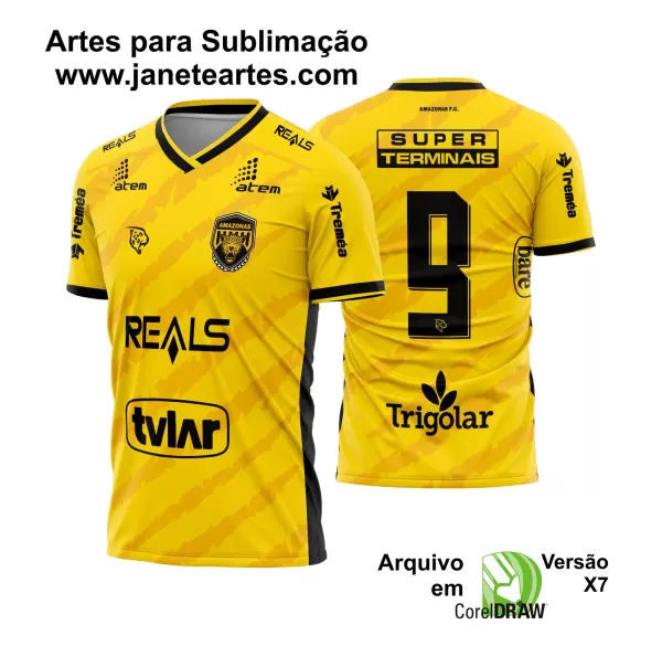 Arte Vetor Camisa Amazonas FC Titular 2023 - 2024