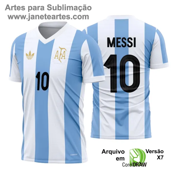 Arte Vetor Camisa Argentina Especial 50 Anos