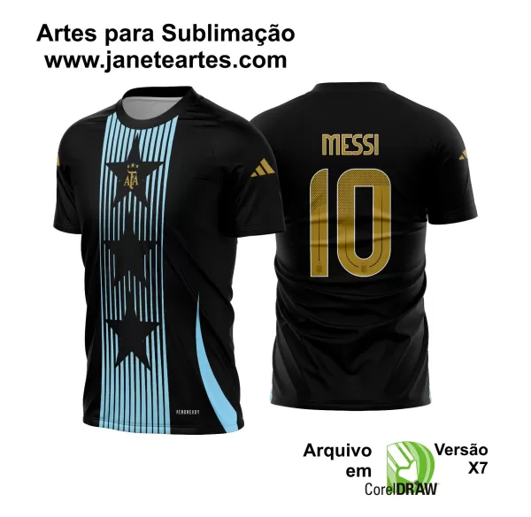 Arte Vetor Camisa Argentina Pré-Jogo 2024 - 2025
