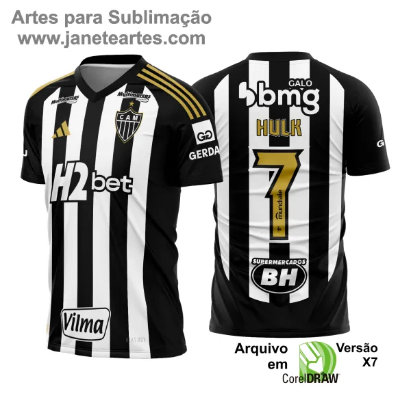 Arte Vetor - Camisa Atlético MG Titular 2024 - 2025