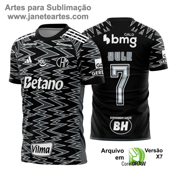 Arte Vetor Camisa Atlético Mineiro Terceira 2024 - 2025