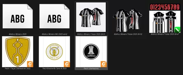 Arte Vetor Camisa Atlético Mineiro Titular 2023 - 2024
