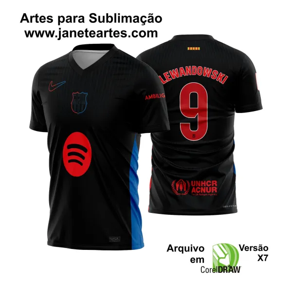 Arte Vetor Camisa Barcelona Reserva 2024 - 2025