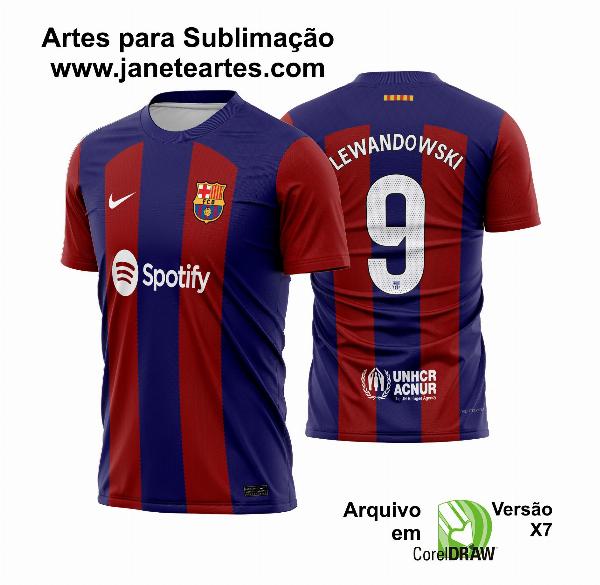 Arte Vetor Camisa Barcelona Titular 2023-24 01