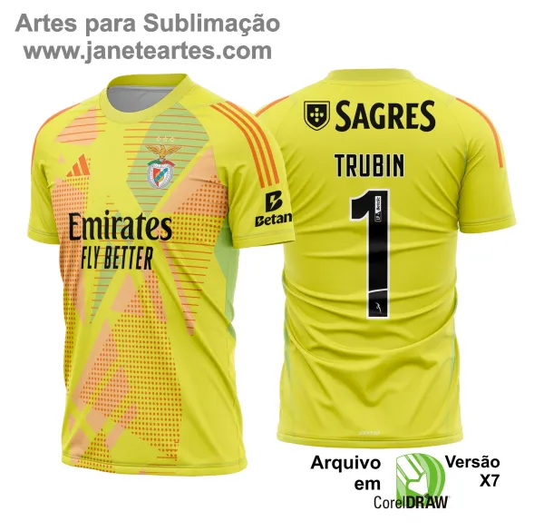 Uniforme de futebol personalizado, projetado para times amadores ou profissionais, com design moderno e arrojado. Apresenta uma combinação de cores contrastantes, logotipo ou escudo do time em destaque no peito, e detalhes gráficos na frente e nas mangas. Na parte traseira, há espaço para personalização com nome e número do jogador, garantindo identidade ao time. Ideal para jogos oficiais, amistosos ou competições, oferecendo estilo e funcionalidade.