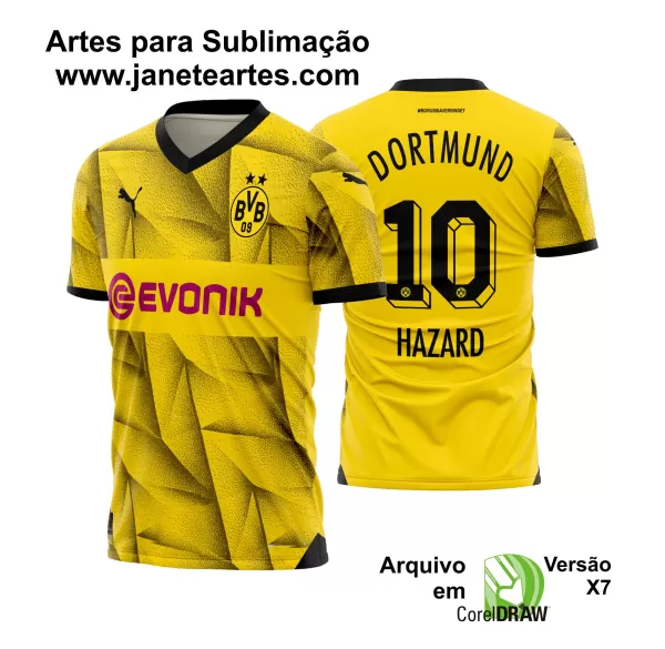 Arte Vetor Camisa Borussia Dortmund Cup 2023 - 2024