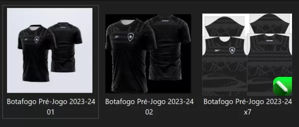 Arte Vetor Camisa Botafogo Pré-Jogo 2023-24