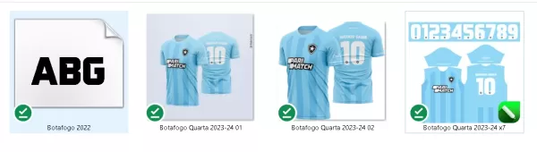 Arte Vetor Camisa Botafogo Quarta 2023-2024