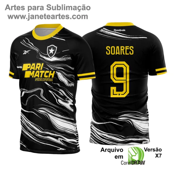 Arte Vetor Camisa Botafogo Quarta 2024 - 2025