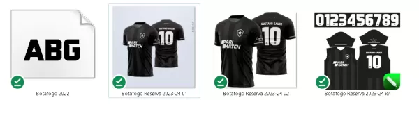 Arte Vetor Camisa Botafogo Reserva 2023-2024