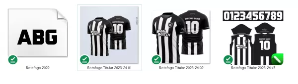 Arte Vetor Camisa Botafogo Titular 2023-2024