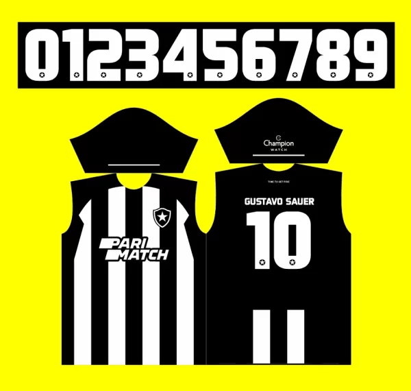 Arte Vetor Camisa Botafogo Titular 2023-2024
