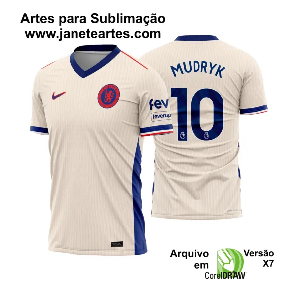 Arte Vetor Camisa Chelsea Reserva 2024 - 2025