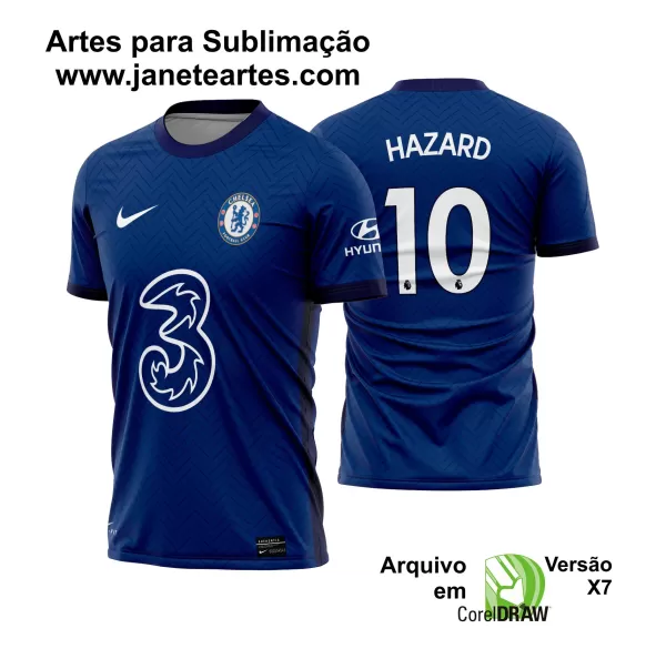 Arte Vetor Camisa Chelsea Titular 2020 - 2021