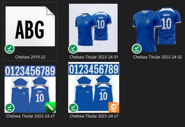 Arte Vetor Camisa Chelsea Titular 2023-24