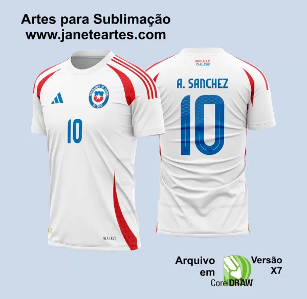 Arte Vetor Camisa Chile Reserva 2024 - 2025