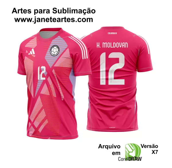 Arte Vetor Camisa Colombia Goleiro 2024 - 2025