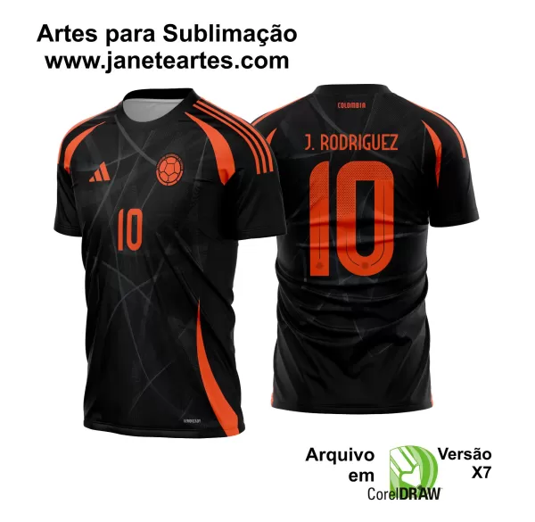 Arte Vetor Camisa Colombia Reserva 2024 - 2025 + Fonte TTF