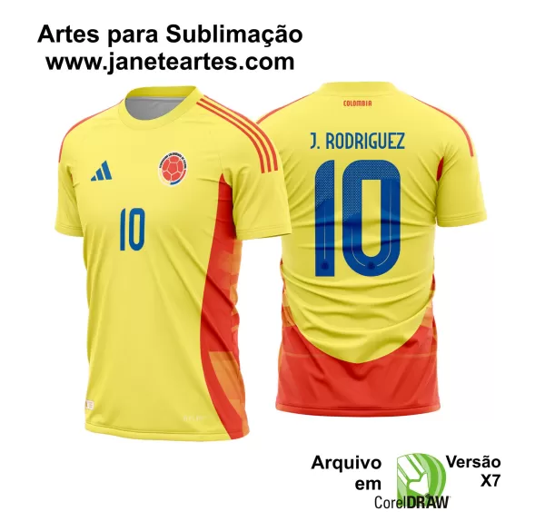 Arte Vetor Camisa Colombia Titular 2024 - 2025