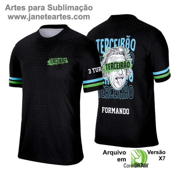 Arte Vetor Camisa Concluintes Terceirão 2025:  Albert Einstein