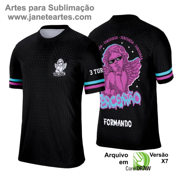 Arte Vetor Camisa Concluintes Terceirão 2025: Anjos