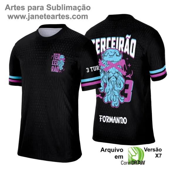 Arte Vetor Camisa Concluintes Terceirão 2025: BUSTO ESTATUA