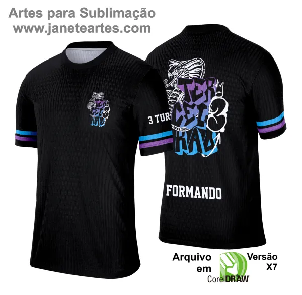 Arte Vetor Camisa Concluintes Terceirão 2025: Cobra Real