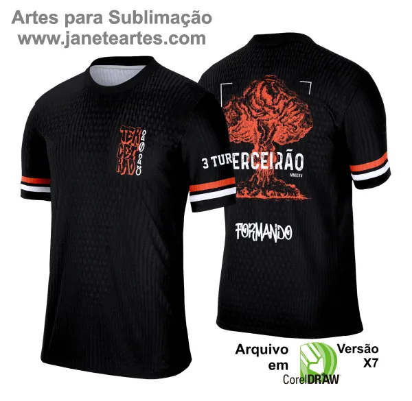 Arte Vetor Camisa Concluintes Terceirão 2025: Explosão