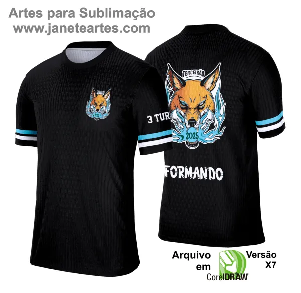 Arte Vetor Camisa Concluintes Terceirão 2025: LOBO