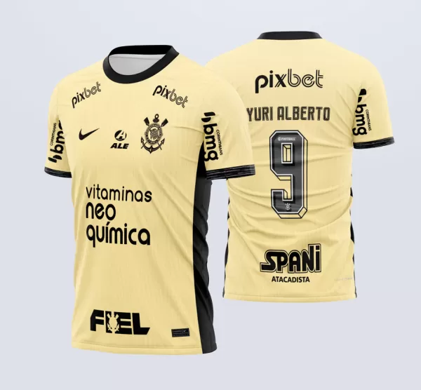 Arte Vetor Camisa Corinthians Terceira 2023-24