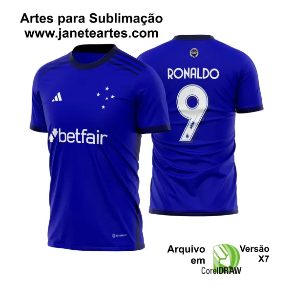 Arte Vetor Camisa Cruzeiro Titular 2023 - 2024
