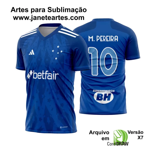 Arte Vetor Camisa Cruzeiro Titular 2024 - 2025