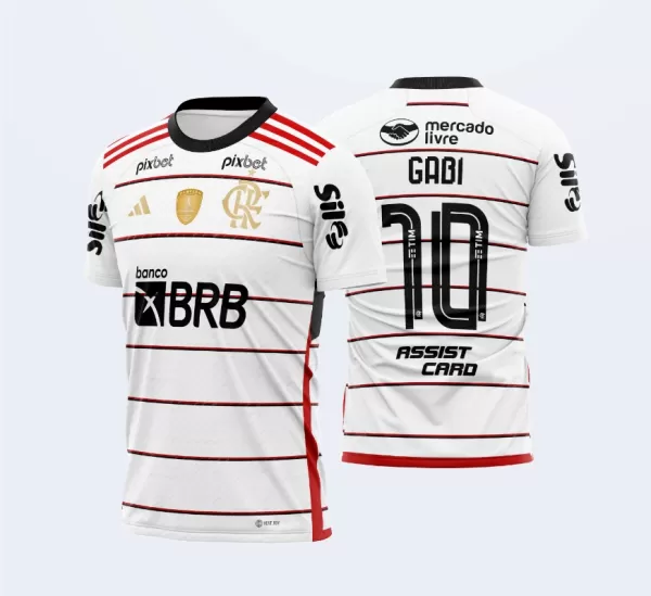 Arte Vetor Camisa Do Flamengo Branca 2023