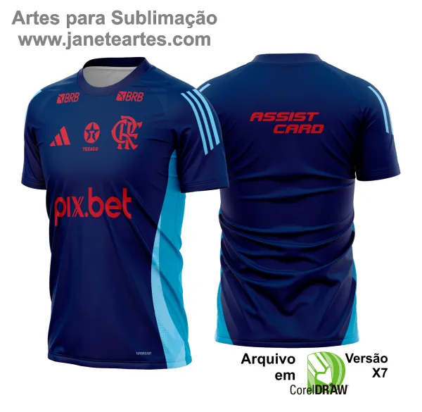 Arte Vetor Camisa Flamengo Treino 2025 - 2026