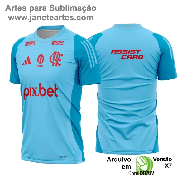 Arte Vetor Camisa Flamengo Treino 2025 - 2026