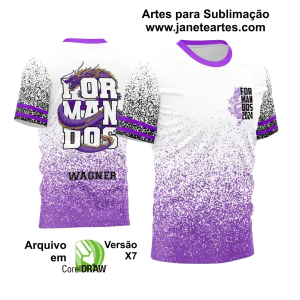 Arte Vetor Camisa Formandos Dragão Roxo 2024 - 2025