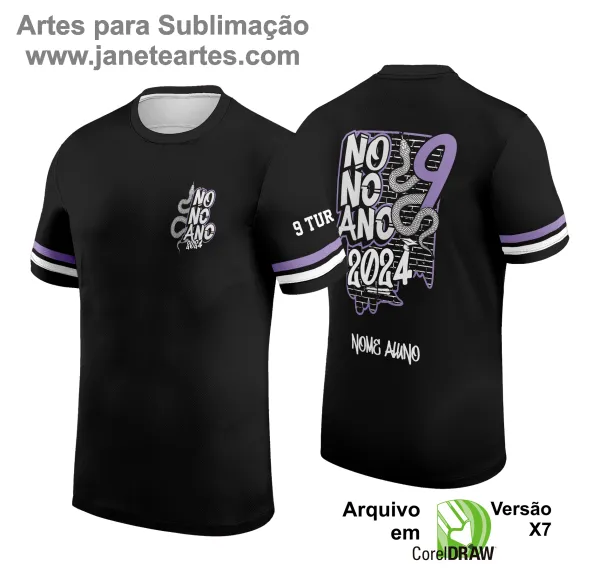 Arte Vetor Camisa Formandos Nono Ano 2025: Cobra no Muro