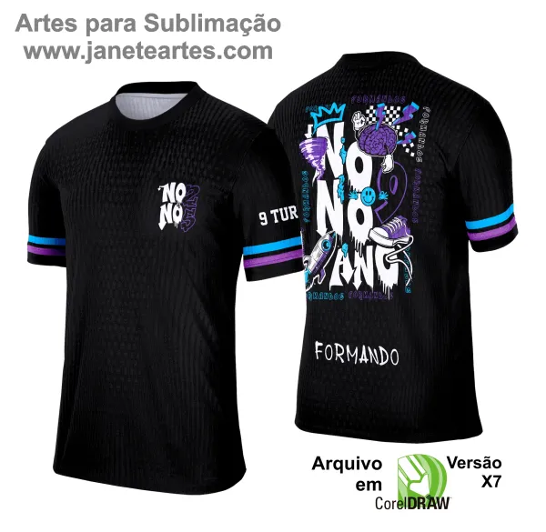 Arte Vetor Camisa Formandos Nono Ano 2025: Graffit Foguete