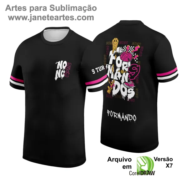 Arte Vetor Camisa Formandos Nono Ano 2025: Graffit Tênis