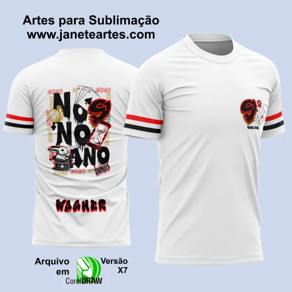 Arte Vetor Camisa Formandos Nono Ano Coelho e Cartas