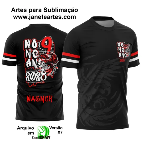 Arte Vetor Camisa Formandos Nono Ano Graffite Arara Vermelha