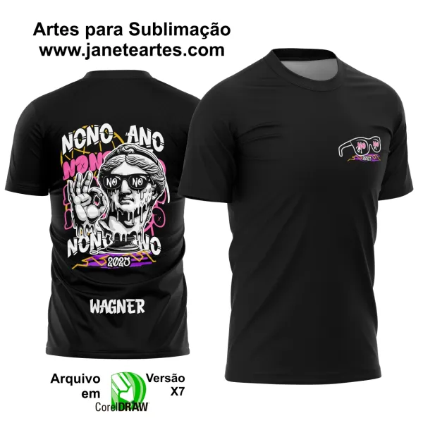 Arte Vetor Camisa Formandos Nono Ano Graffiti Estátua