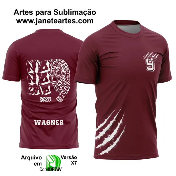 Arte Vetor Camisa Formandos Nono Ano Onça