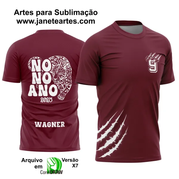 Arte Vetor Camisa Formandos Nono Ano Onça