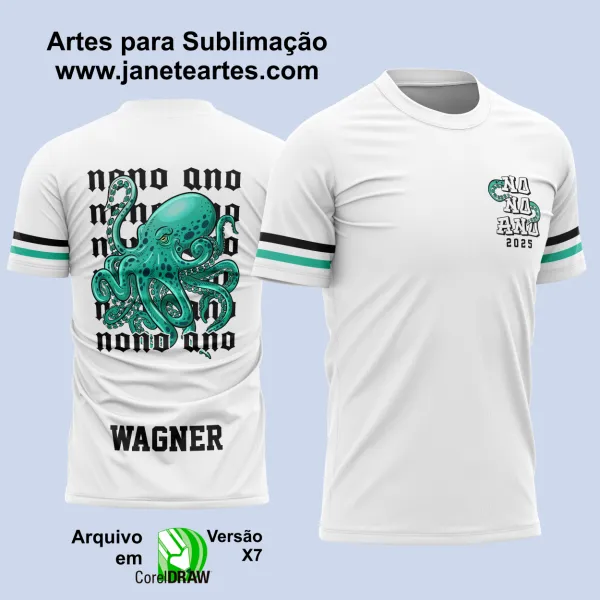 Arte Vetor Camisa Formandos Nono Ano Polvo