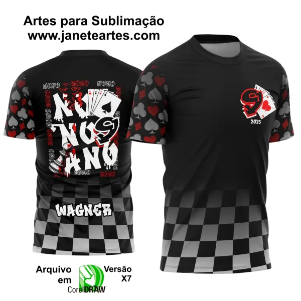 Arte Vetor Camisa Formandos Nono Ano Xadrez