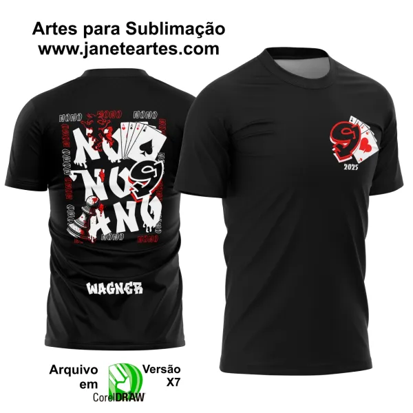 Arte Vetor Camisa Formandos Nono Ano Xadrez